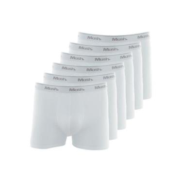 Imagem de Kit com 6 Cuecas Boxer Mash 170.26, Branco, M
