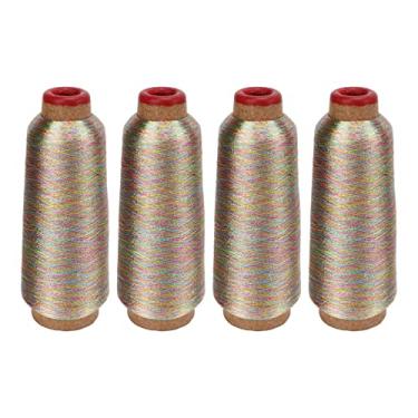 Imagem de Linha de máquina de costura Bordado de poliéster adequado para a pele 3000 jardas Forte e durável para máquina de costura Artesanato Trabalho de costura 4 unidades de linha