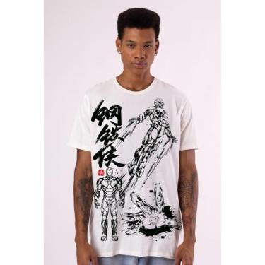 Imagem de Camiseta Marvel Homem de Ferro Painting, 14, Branco, Menino