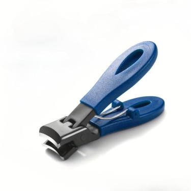 Imagem de 1 cortador de unhas antirespingos, antirespingos com ampla abertura, ferramentas de manicure e pedicure (azul)