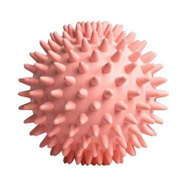 Imagem de Bola de massagem, rolo massageador, ponta de gatilho, alta densidade, rolo de tecido profundo de 6 cm para estresse nas mãos e pés (rosa, 2 peças)