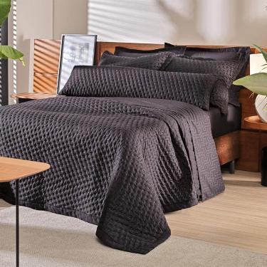 Imagem de Jogo de Colcha King 3 Peças Altenburg Ultrawave Cristal Labirinto Preto