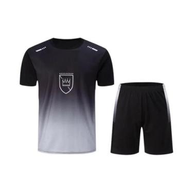 Imagem de Conjunto Esportivo Masculino Preto De Secagem Rápida E Respirável Em 2