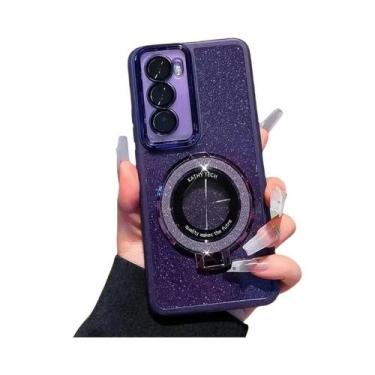 Imagem de Capa De Silicone Com Glitter E Suporte Para Infinix HOT 60 pro plus 50