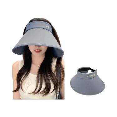 Imagem de Chapéu de sol de aba larga feminino, grande proteção UV, golfe, praia,