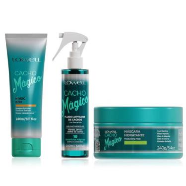 Imagem de Kit Lowell Cacho Magico Shampoo, Mascara 240g e Ativador