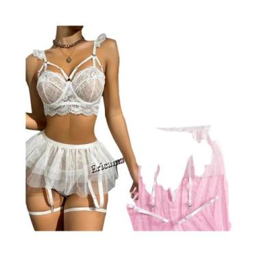 Imagem de Conjunto De Sutiã E Calcinha Sexy Em Renda Para Mulheres 2024, Lingeri