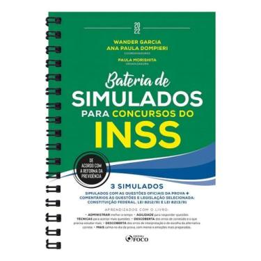 Imagem de Bateria de Simulados Para Concursos do INSS - 01Ed/22 - FOCO EDITORA, 