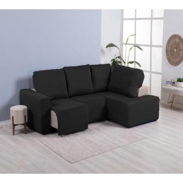 Imagem de Capa Protetora Para Sofá De Canto Retrátil Reclinável Cheise Coladinha