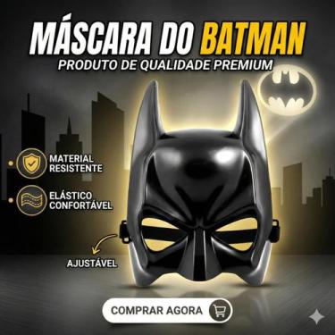 Imagem de Máscara Brinquedo Fantasia Batman Adulto ou Infantil - Genérico