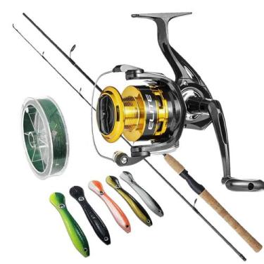 Imagem de Kit Tucunaré Molinete Marine Elite Gold 3000 + Vara Pro Staff Linha Mu