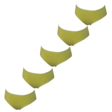 Imagem de Kit 5 Calcinha Infantil Algodão Conforto - Lisos Tamanho:GCor:Amarelo 