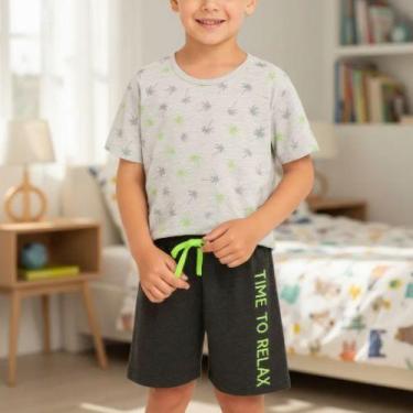 Imagem de Pijama Infantil Masculino Coqueiros Izitex, 01, Cinza