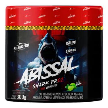 Imagem de Pré Treino Abissal Shark Pro Com Beta Alanina e Cafeína 300g, Limão
