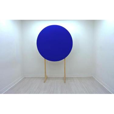 Imagem de Painel Redondo Decoração Cor Lisa Em Tecido, 1,5x1,5 Azul Royal - Fant
