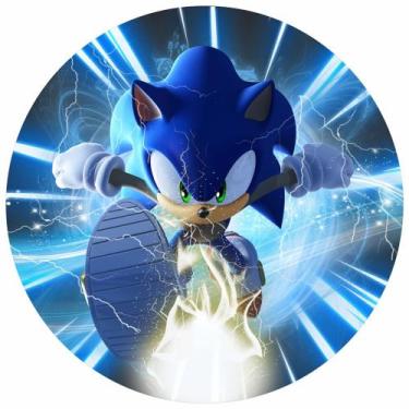 Imagem de Painel Festa Redondo Sonic Azul 2 - Fantasia Brás