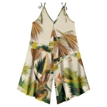 Imagem de Macacão Midi Estampado Com Amarrações-Feminino