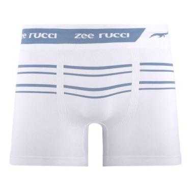 Imagem de Cueca Boxer Listrada Sem Costura Branca - Zee Rucci, P