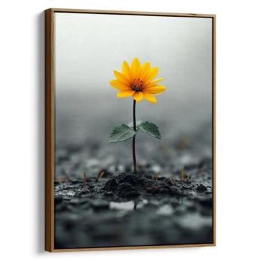 Imagem de Quadro Flor - Girassol Falso Solitário no Horizonte Nublado - Mioquadr