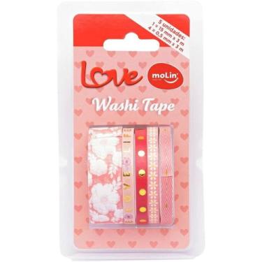 Imagem de Washi Tape Love Bt Com 5 Unidades - Molin