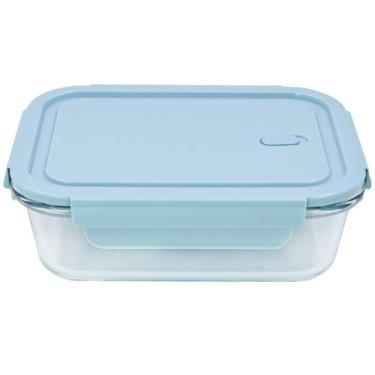 Imagem de Pote de Vidro Hermético 1040mL Tampa de Plástico Micro-ondas Freezer D