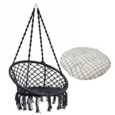 Imagem de Rede Cadeira de Balanço SU 3630 SU ESTO1 Metal com Encosto com Almofada Preto