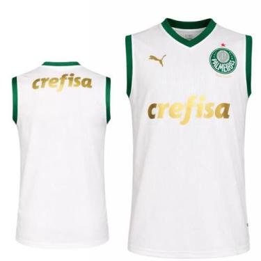 Imagem de Camisa Regata Palmeiras Home 24 25 Masculina, Branco, G