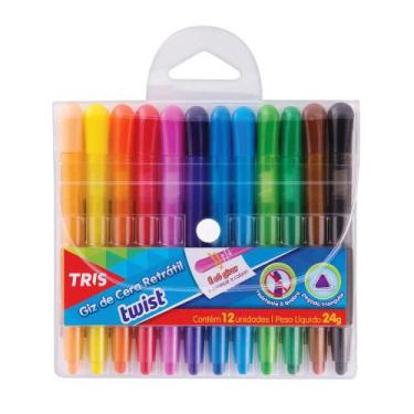 Imagem de Giz de Cera Retrátil Tris Twist 12 Cores