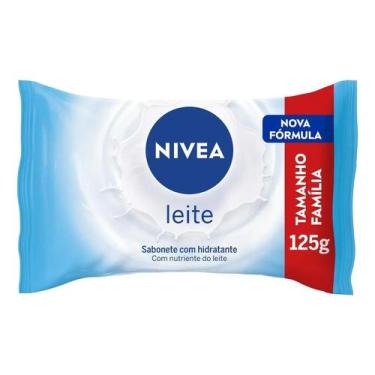Imagem de NIVEA Sabonete em Barra Leite 125g, Limpeza Suave, Banho, Pe