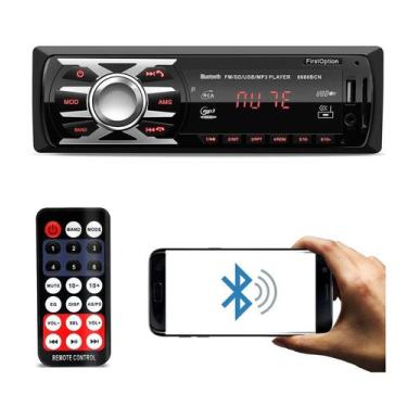 Imagem de Som P/ Carro Automotivo Com Bluetooth Mp3 Usb 1 Ano Garantia - Firts O