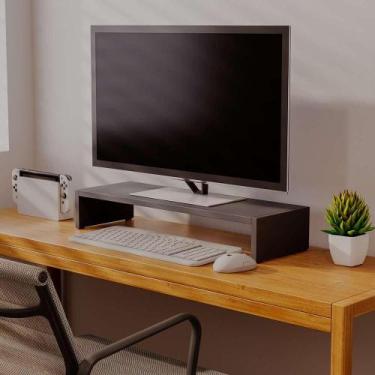 Imagem de Base Suporte para Monitor Apoio de Mesa Preto - Mercado das Prateleira