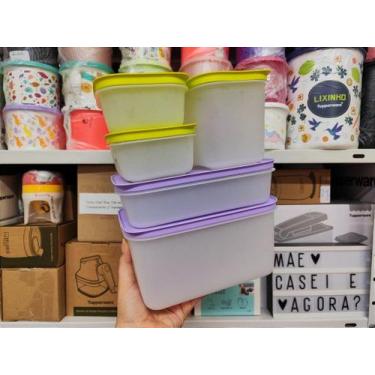 Imagem de Kit 5 Peças Freezer Line com Tampa Margarita e Lilás - Tupperware