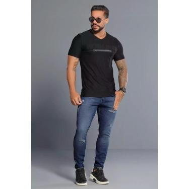 Imagem de CALÇA MASCULINA Lançamento Pit Bull jeans REF 88672, Azul média, 40