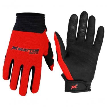 Imagem de Luva Infantil para Motociclismo e Ciclismo Striker com Aderência e Proteção Vermelho Mattos Racing