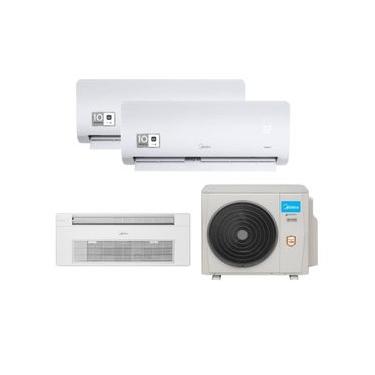 Imagem de Ar Condicionado Tri Split HW e Cassete 1V Midea 27000 BTU (2x9+1x18) Quente e Frio 220V 38MBMTA27M5