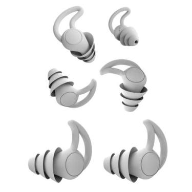 Imagem de Kit 3 Pares Protetor Auricular de Silicone Reutilizável, Tampão de Ouv