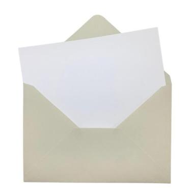 Imagem de Envelope Bico Cinza + Cartão Visita Branco 10,5x15,5cm 25 Un - Arwetec