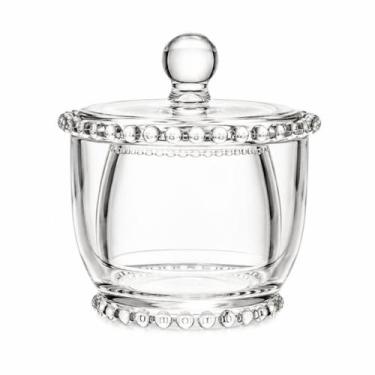 Imagem de Manteigueira Francesa Redonda de Vidro Cristal c/ Tampa Pearl 10x10x11