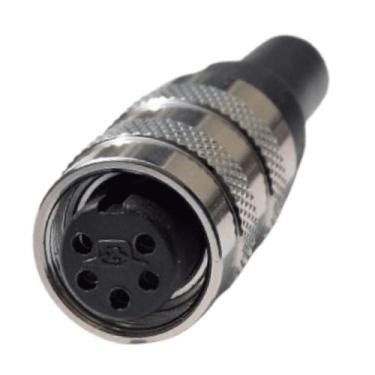 Imagem de Conector Fêmea M16 com Rosca 5 Pinos Metálico IP65 J09-5A - Meiraser E