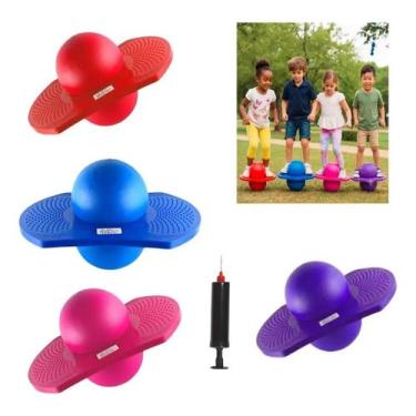 Imagem de Pogobol Bola Equilibrio Inflavel Isometria Saltitante 3 Opçs, Roxo