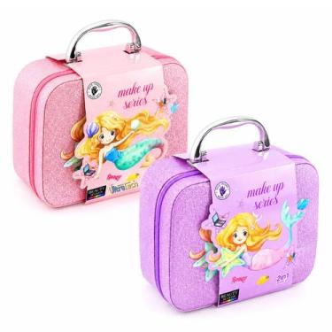 Imagem de Kit Infantil Maquiagem Completo Maleta Rosa Portátil - Make Up Series