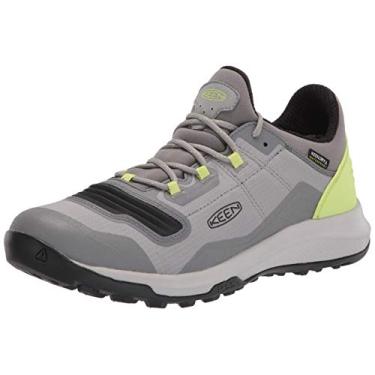 Imagem de KEEN Tênis de caminhada feminino Tempo Flex de altura baixa leve e impermeável, Drizzle/verde afiado, 7.5