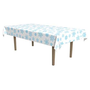 Imagem de Beistle Toalha de mesa flocos de neve, 137,16 cm x 274,32 cm