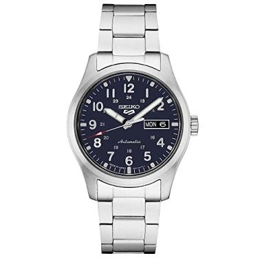 Imagem de Seiko Relógio masculino esportivo SRPG29 Seiko 5 prata 39,4 mm aço inoxidável
