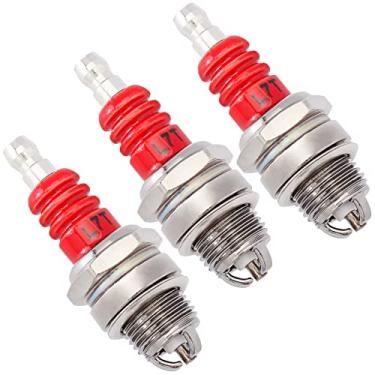 Imagem de SOAJEE 3 peças 3 velas de ignição de eletrodo L7T para 33cc 43cc 47cc 49cc 2 tempos mini bolso bicicleta ATV Quad Scooter Trimmer soprador de motosserra Brushcutter Strimmer Lawnmover Echo Wacker Kawasaki