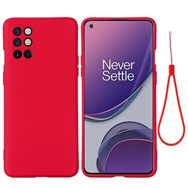 Imagem de YUNCHAO Caixa de telefone Para OnePlus 8T / 8T + 5G Pure Color Liquid Silicone Provavelmente Cobertura Full Case capa para celular