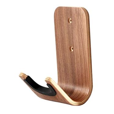 Imagem de Vaveren Gancho de madeira montado na parede suporte de instrumentos musicais fácil de instalar sem perfuração, para ukulele