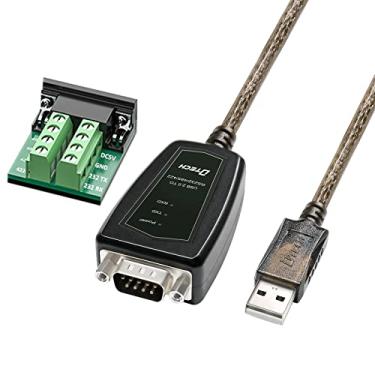 Imagem de DTech Adaptador USB para serial, RS422 RS485 R232 para cabo USB (interface 3 em 1) suporta DC 5 V com placa de breakout luzes LED para dispositivos de controle multi-gentil Windows 11 10 8 7 XP, Mac (4 metros)