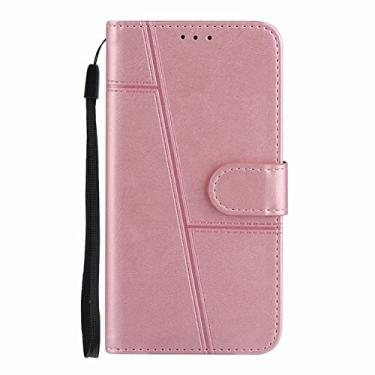 Imagem de Capa para Samsung Galaxy S22 S20 S21 FE Plus Ultra A22 A13 A12 A32 A33 A52 A52S A53 A73 5G 4G Carteira Slot para cartão Capa de couro, ouro rosa, para S22 Plus
