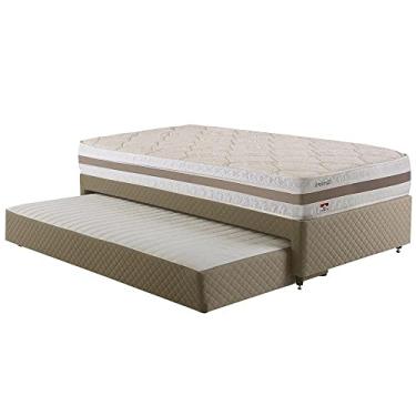 Imagem de Cama Box Herval Solteiro Amsterdã, 56x96x203 cm, Colchão Auxiliar, Molas Ensacadas